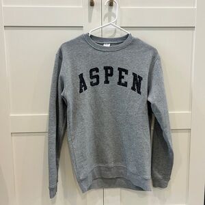 Aspen Women's Gray Crew Neck Sweater